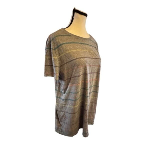 Women’s torrid 00 Grey Striped Vintage Triblend Crew Neck Short Sleeve Tee 12 - Picture 6 of 9